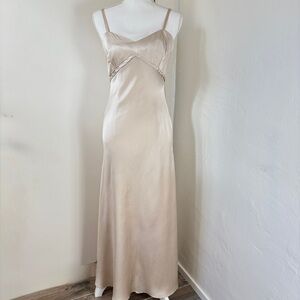 Silk Satin Classic Spaghetti Strap Slip Gown S